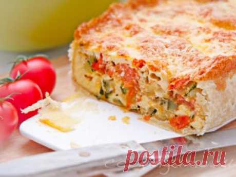 Кухня Прованса - Флан с цуккини и томатами черри