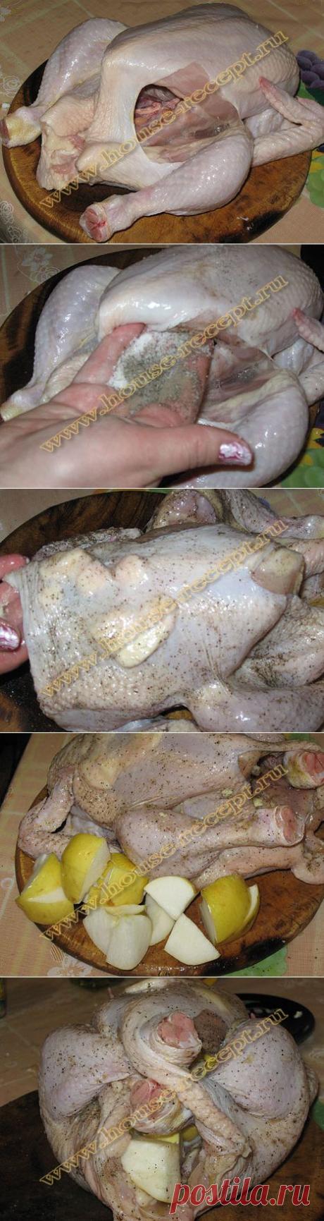 Курица запеченная с яблоками | Ваши любимые рецепты