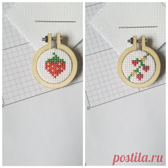Counted Cross Stitch Strawberry and Strawberry Vine Minis 2 Patterns PDF Download - Etsy España