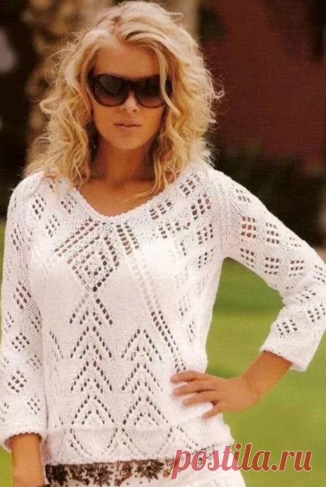 Белоснежное лето. 55 летних моделей спицами и крючком. | Порукодельничаем | Дзен
