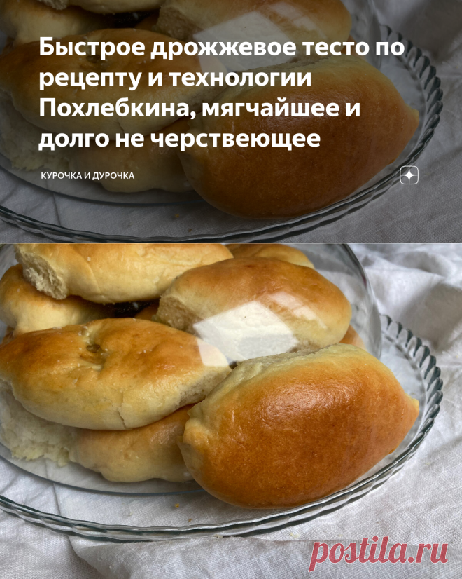 Быстрое дрожжевое тесто по рецепту и технологии Похлебкина, мягчайшее и долго не черствеющее | Курочка и дурочка | Яндекс Дзен