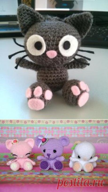 Tuto/Patron : Un p'tit chat au crochet - Chapitaine Crochet