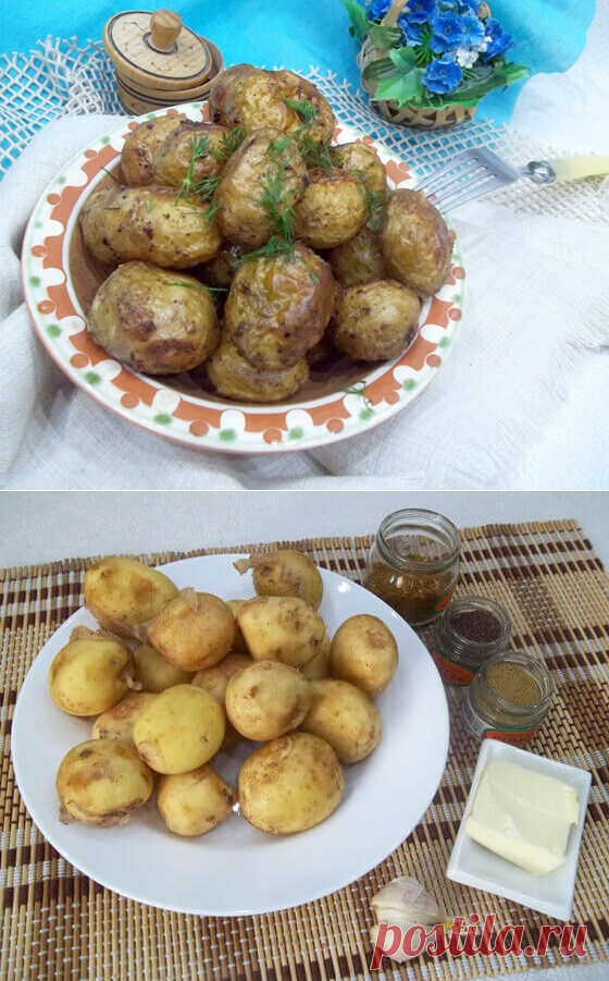 Молодой картофель запеченный в духовке. С чем подавать к столу