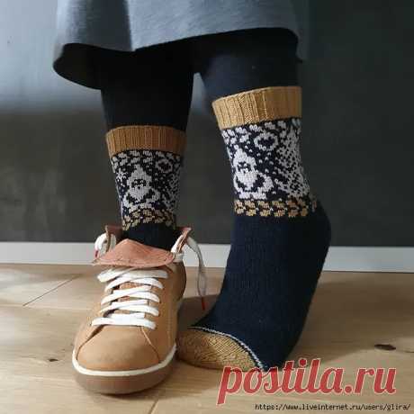 Новогодние жаккардовые носочки