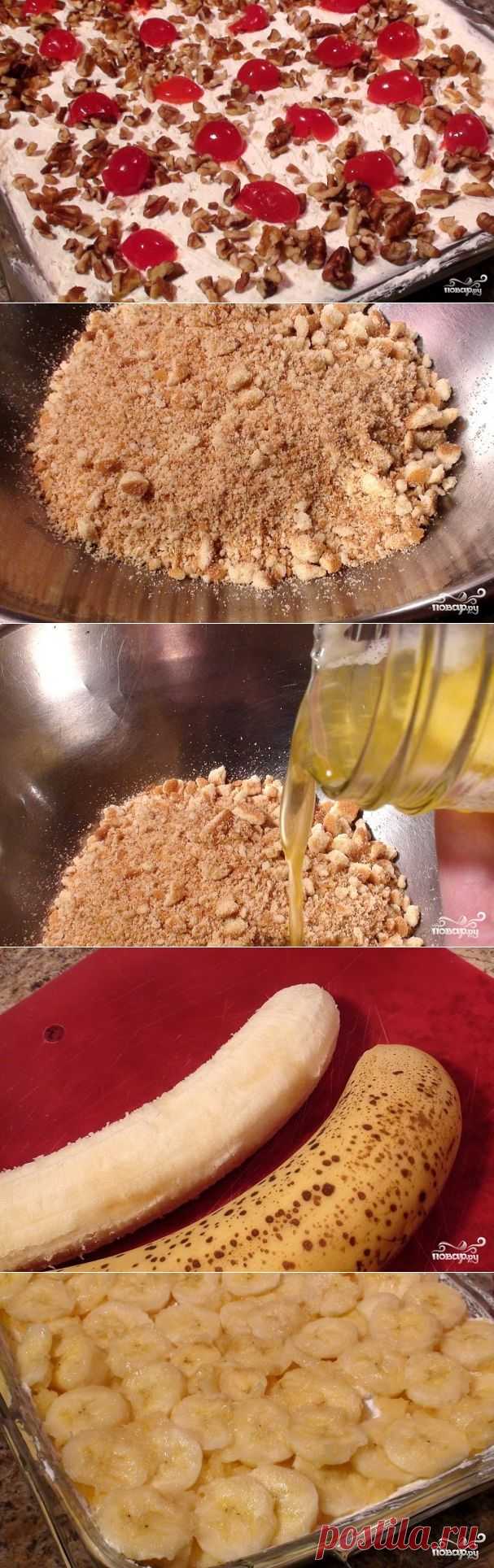 Банановый торт без выпечки - пошаговый кулинарный рецепт на Повар.ру