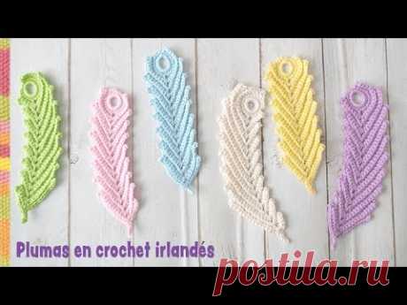 Plumas reversibles en crochet irlandés (rectas y curvas) / Tejiendo Perú