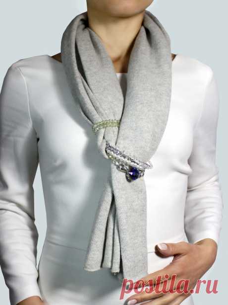Grey Cashmere Scarf  Women scarves