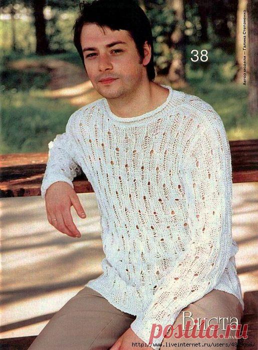 Подборка  моделей и схем вязания мужских летних вещей