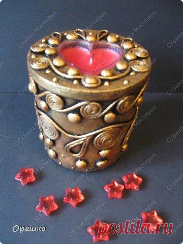 Пейп- арт подсвечник.