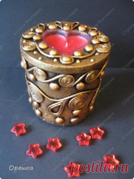 Пейп- арт подсвечник.