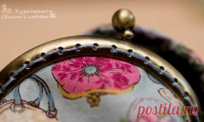 Пришивание фермуара к сумочке (мастер-класс)