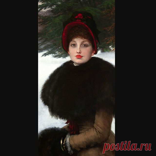 ."A Winter's Walk" by James Tissot, 1878, private collection.