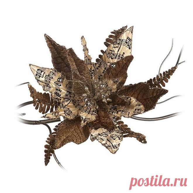 Poinsettia Golden Новогоднее украшение 4 шт. от Goodwill. Онлайн каталог. Galerie 46