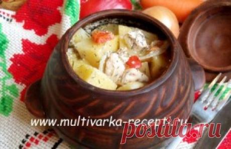 Курица с картошкой в горшочке