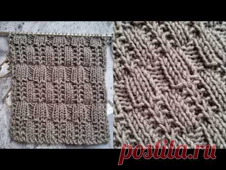 Возможно этим узором вы свяжете самый стильный джемпер❤️🧶knitting pattern.