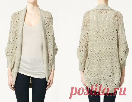 КАРДИГАН ZARA (Вязание спицами)