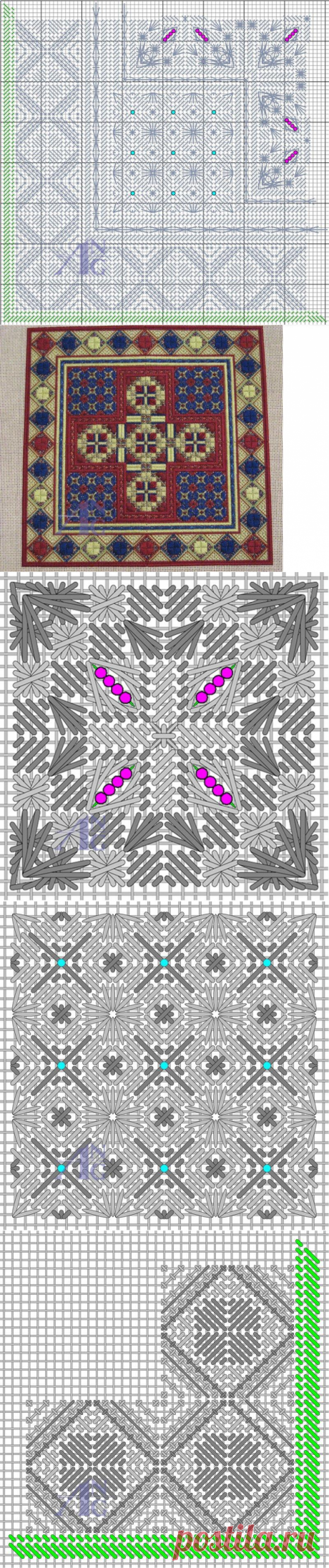 Вышивка на моноканве с изонитью