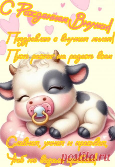 С новорожденной внучкой сегодня,
От всего сердца вас поздравляю.
Любить ее ласково нежно,
Холить и лелеять желаю.