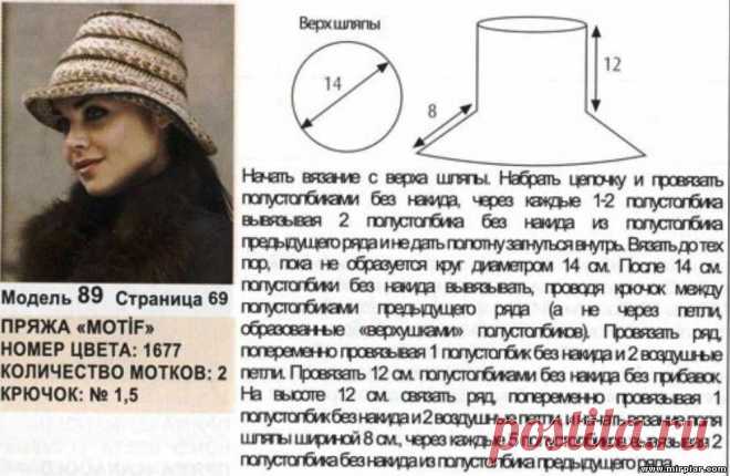 Вязаная шляпка - тепло и элегантно) .