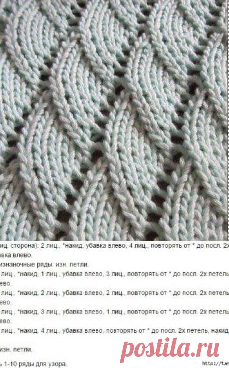 &quot;СТРАНА ВЯЗАНТИЯ&quot;. ВЯЗАНИЕ. РУКОДЕЛИЕ. ПОМОЩЬ.Узор Чешуйки