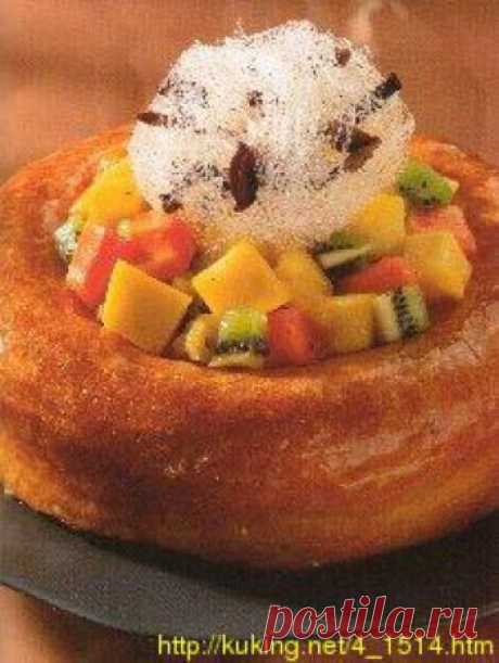 ДЕСЕРТНЫЙ ВИХРЬ. Саварен (2) Саварен с экзотическими фруктами





Для рецепта вам потребуется:



для дрожжевого теста:

мука - 250г
дрожжи - 20г
соль - 5г
сахар - 10г
яйцо - 3 шт.
растопленное масло - 50г

для фруктовой начинки…