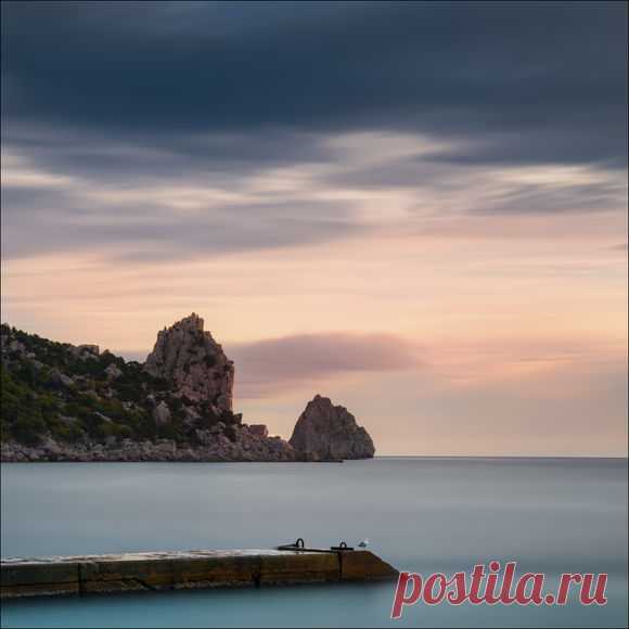 Пейзаж с чайкой.  Фото: © Влад Соколовский. Крым, пос. Кацивели. | Пейзаж с чайкой — National Geographic Россия