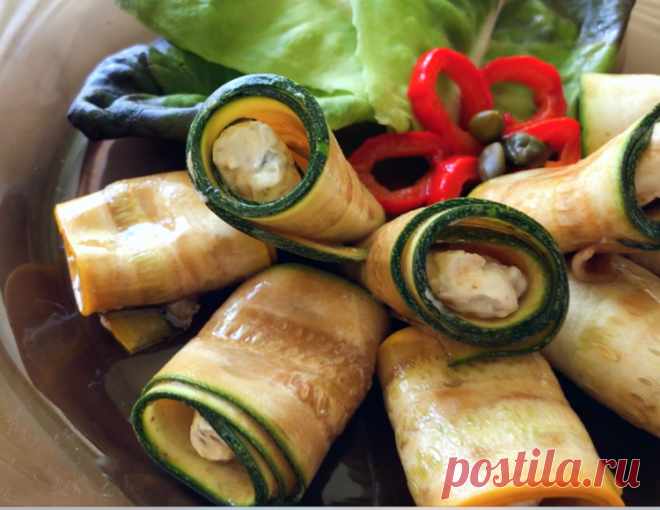 Новогодние закусочные рулетики из кабачков - Простые рецепты Овкусе.ру