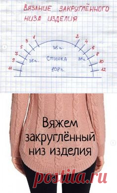 Закруглённый низ изделия (Уроки и МК по ВЯЗАНИЮ) — Журнал Вдохновение Рукодельницы