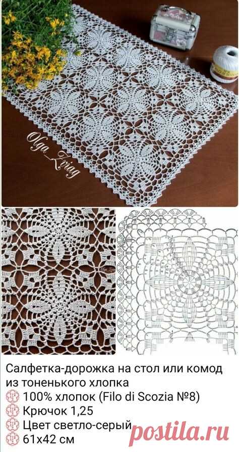 Красивые вязаные дорожки и много схем на любой вязальный вкус | Петелечка | Дзен