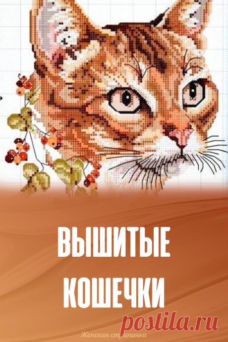 Вышитые кошечки