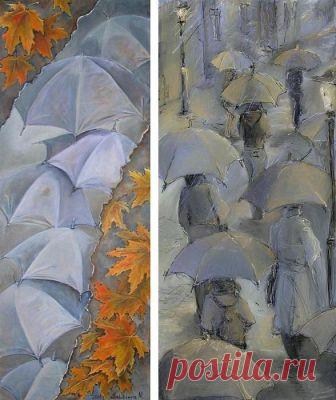 Художник, что рисует дождь: Очарование осени на картинах эмигрантки-петербурженки Наталия Салбиева влюблена в осень, да это и неудивительно - долгое время она прожила в Питере. И хотя после этого двенадцать лет жила в Канаде, а сейчас - в Европе, по-прежнему считает себя петербурже...