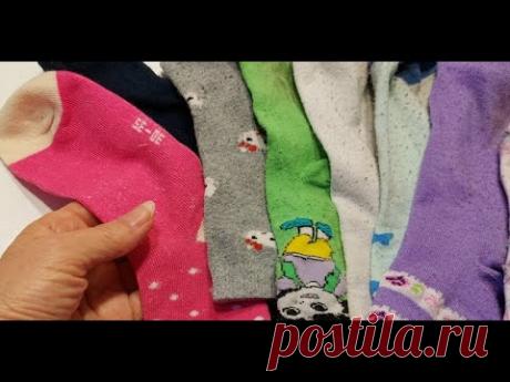 Старые НОСКИ БЕЗ ПАРЫ. -.сокровище! НИКОГДА НЕ ДОГАДАЕТЕСЬ, ЧТО Я СДЕЛАЛА..поделки на Новый год) DIY