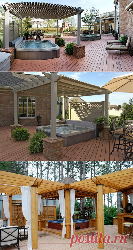 Hot Tub Pergola Decks | Pergolas / Gazebo