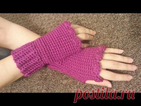 #Crochet Fingerless gloves Wristers #TUTORIAL