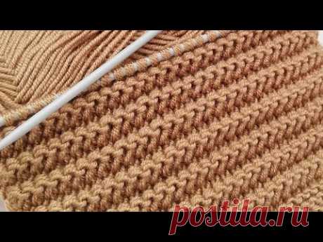 Декоративный наборный край спицами 💦 Decorative knitting edge 🌎