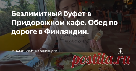 Безлимитный буфет в Придорожном кафе. Обед по дороге в Финляндии.