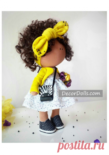 Portrait Art Doll, Textile Soft Doll, Summer Love Doll, Poupée, Decora – Decor Dolls