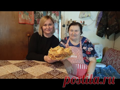 Тонкие Блинчики от бабушки!Каравайчики! Самый вкусный рецепт!