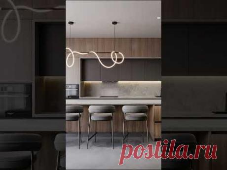 Кухня-гостиная из проекта квартиры в ЖК “Идеалист” представляет собой стильное пространство