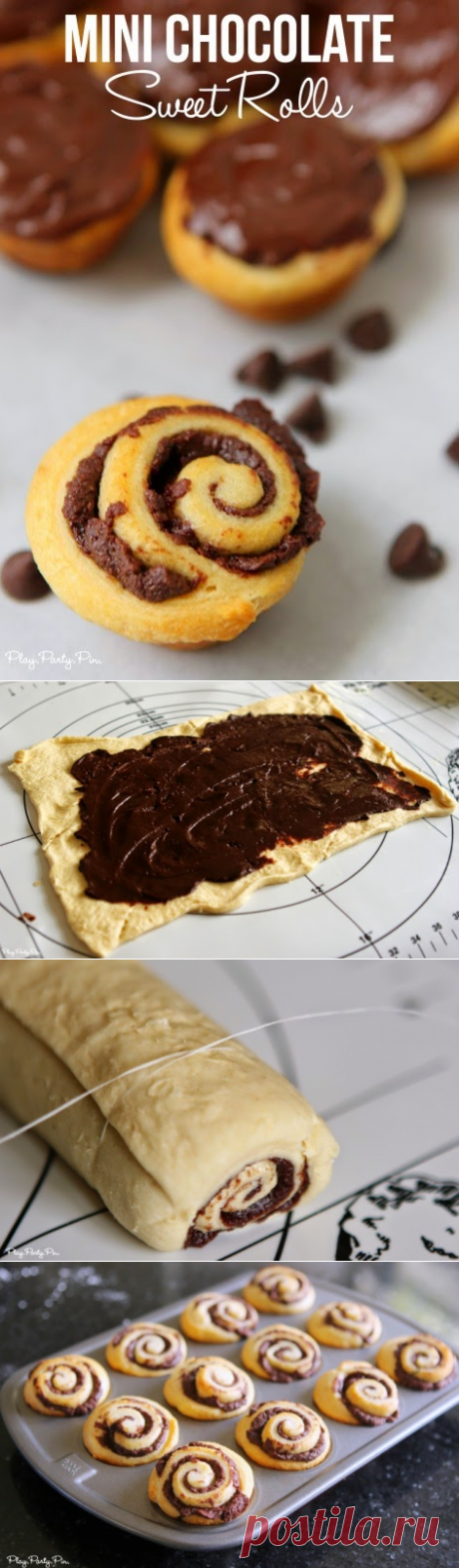 Easy Mini Chocolate Sweet Rolls Recipe - Play.Party.Pin