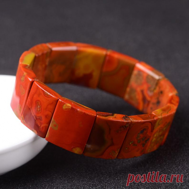 Warring States Red Men's wide bracelet-wide | Etsy