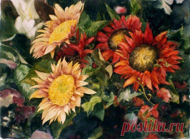 Цветы в акварелях американской художн / Удивительное искусство