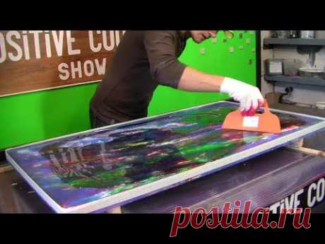 Acrylic painting technique. Restoration of the table. Реставрация стола. - YouTube