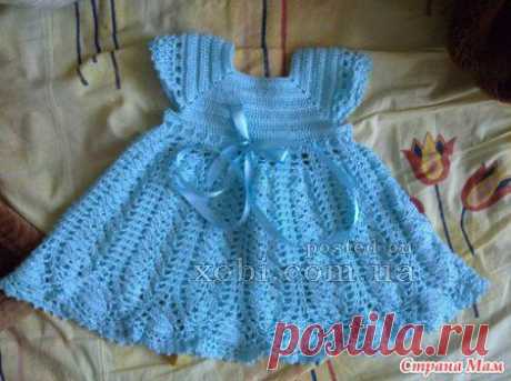 красивое платье для девочки вязаное крючком