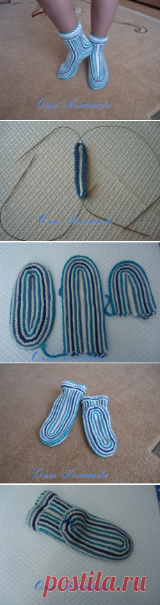 Носочки спицами.