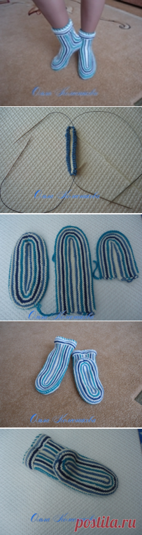 Носочки спицами.