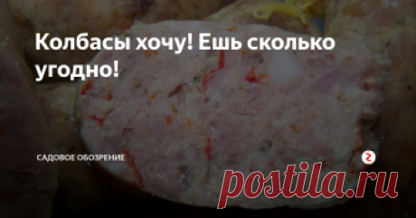Колбасы хочу! Ешь сколько угодно! Где я беру колбасу, когда семья ее просит? Не в магазине. Я  просто беру мясо, череву и мясорубку. Домашняя колбаса - это вкусно, полезно и экономически выгодно