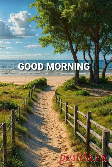 Download beautiful beach good morning image and share it with your friends or family. Also share it on status as a good morning wish to everyone.