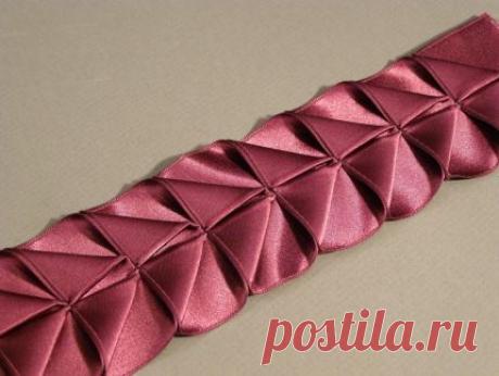 Как красиво сложить ленту.