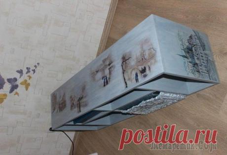 Декорируем деревянный стол-тумбу